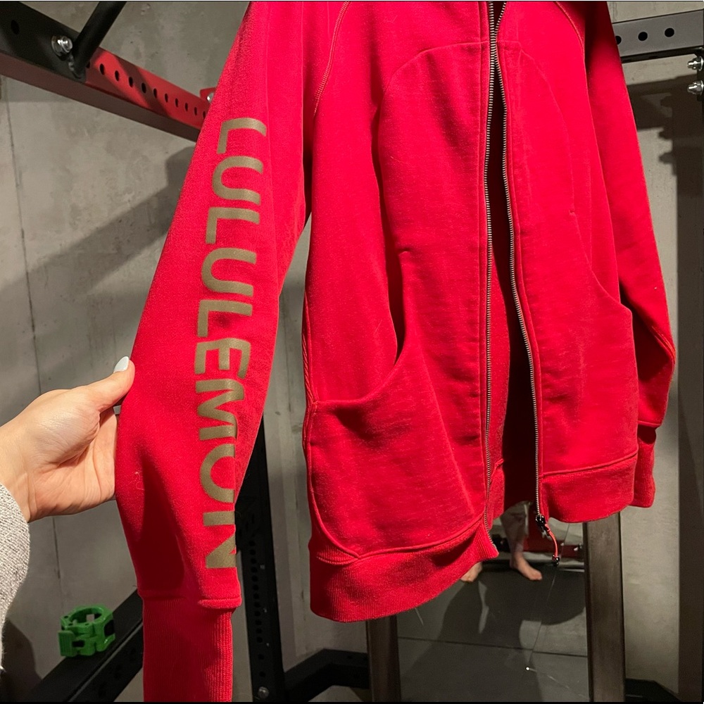 lululemon athletica Red Full-Zip Hooded Sweatshirt - Picture 3 of 5